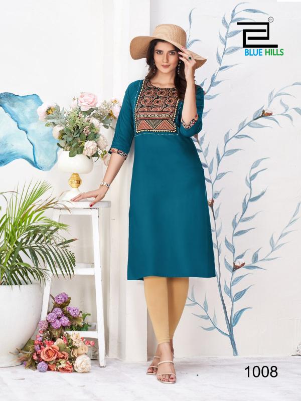 Blue Hills Cadbury Designer Rayon Kurti Collection